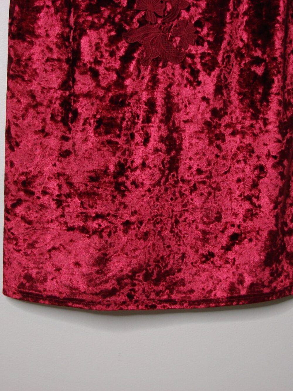 Vintage Y2K Burgundy Velvet Lace Camisole Babydoll Fairy Goth Whimsigoth Small - Picture 6 of 14